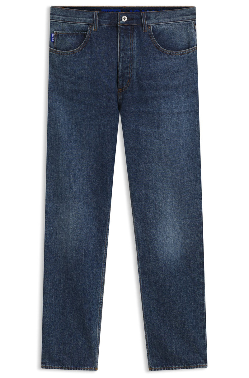 REGULAR-FIT JEANS IN FADED DARK-BLUE DENIM 1