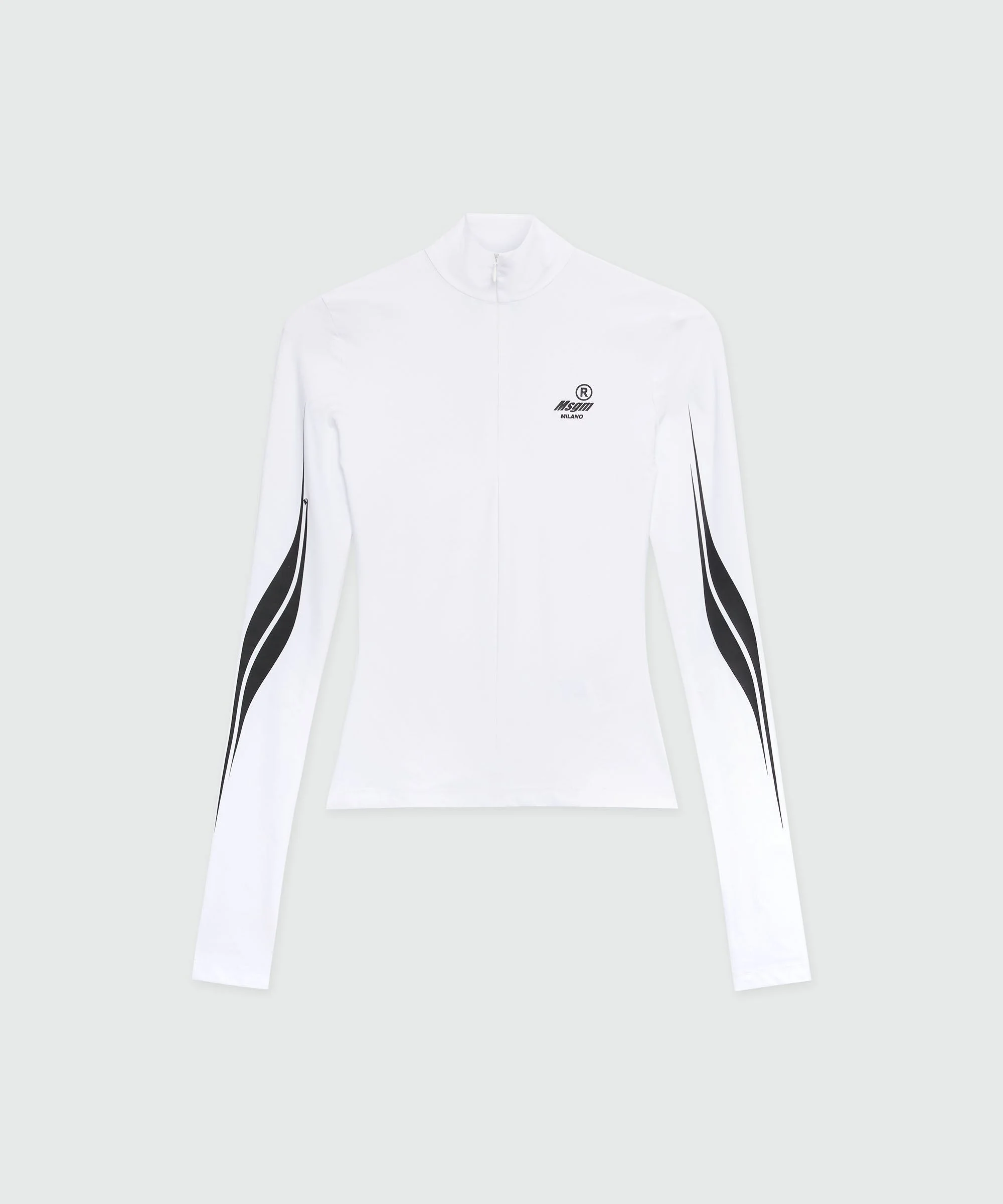 White lycra top with MSGM Race graphics - 1