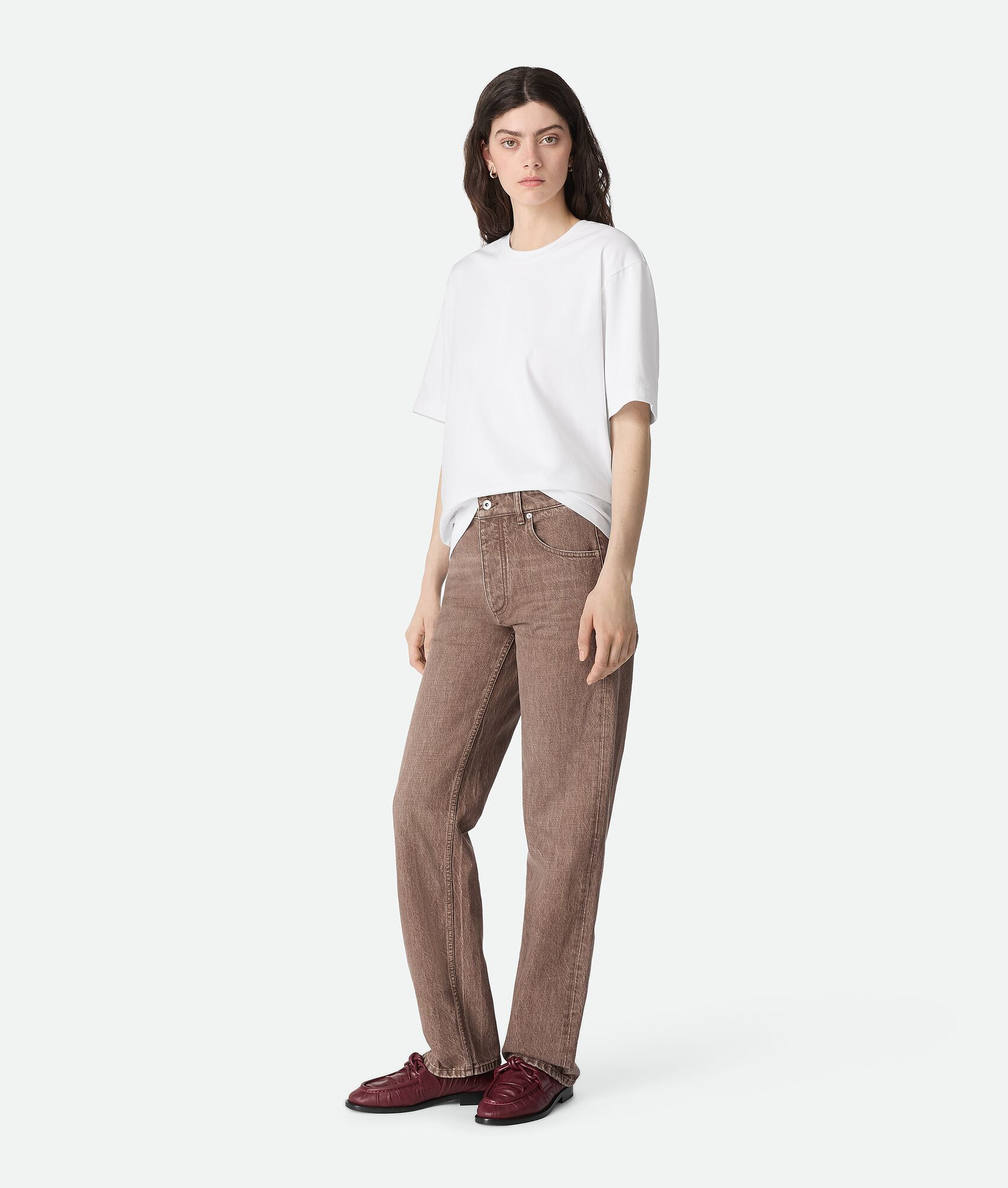 Brown Straight Jeans - 2