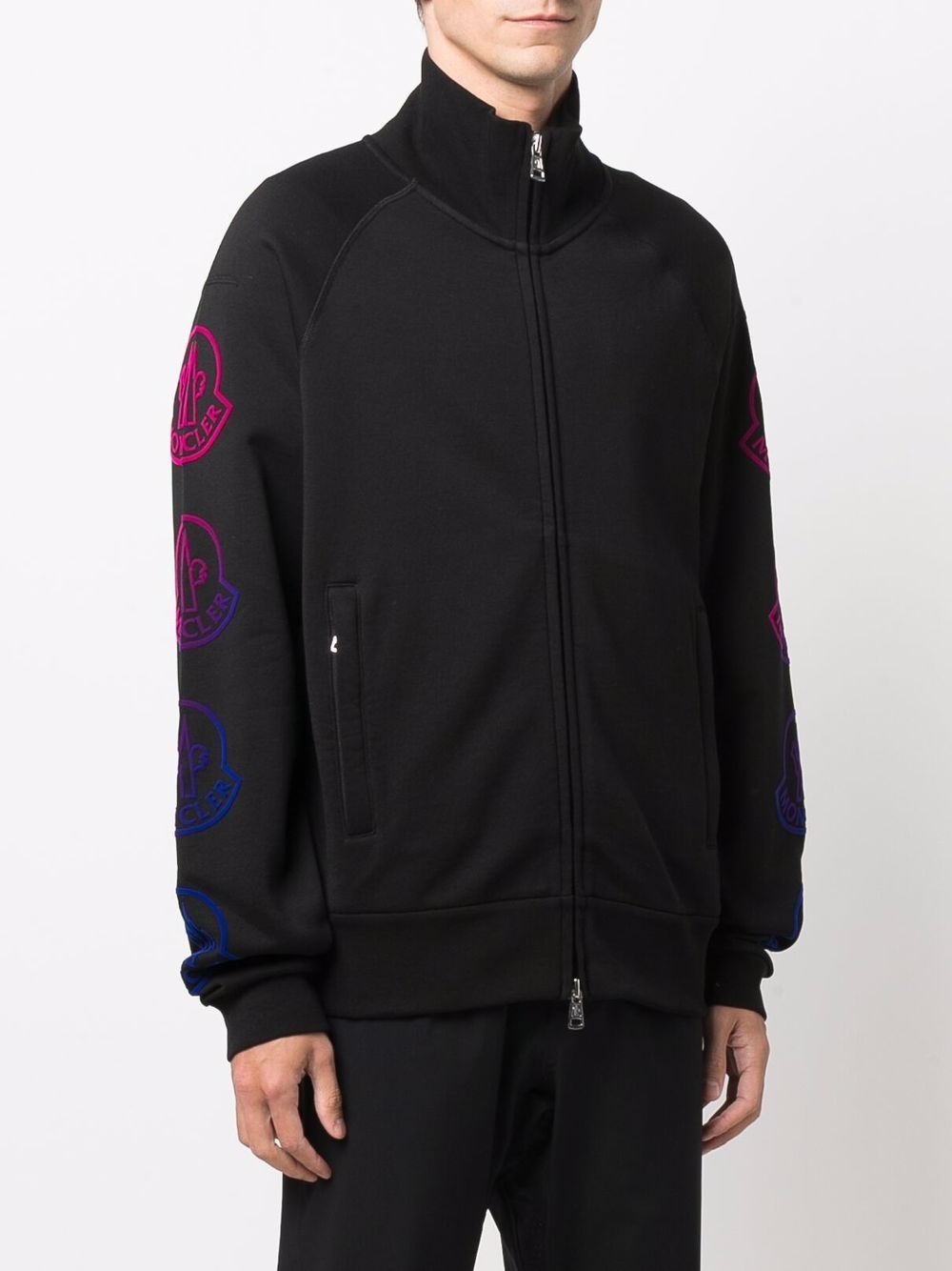 logo-print zip-up sweatshirt - 3