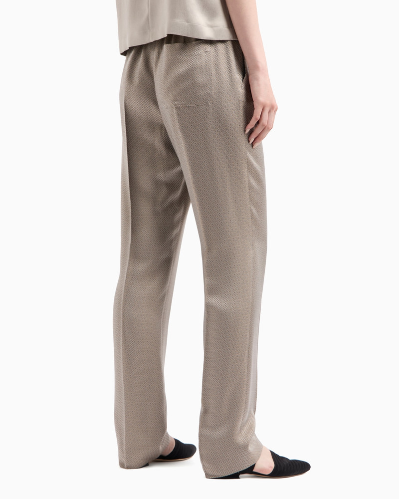 STRAIGHT-CUT JACQUARD VISCOSE AND CUPRO TROUSERS 2