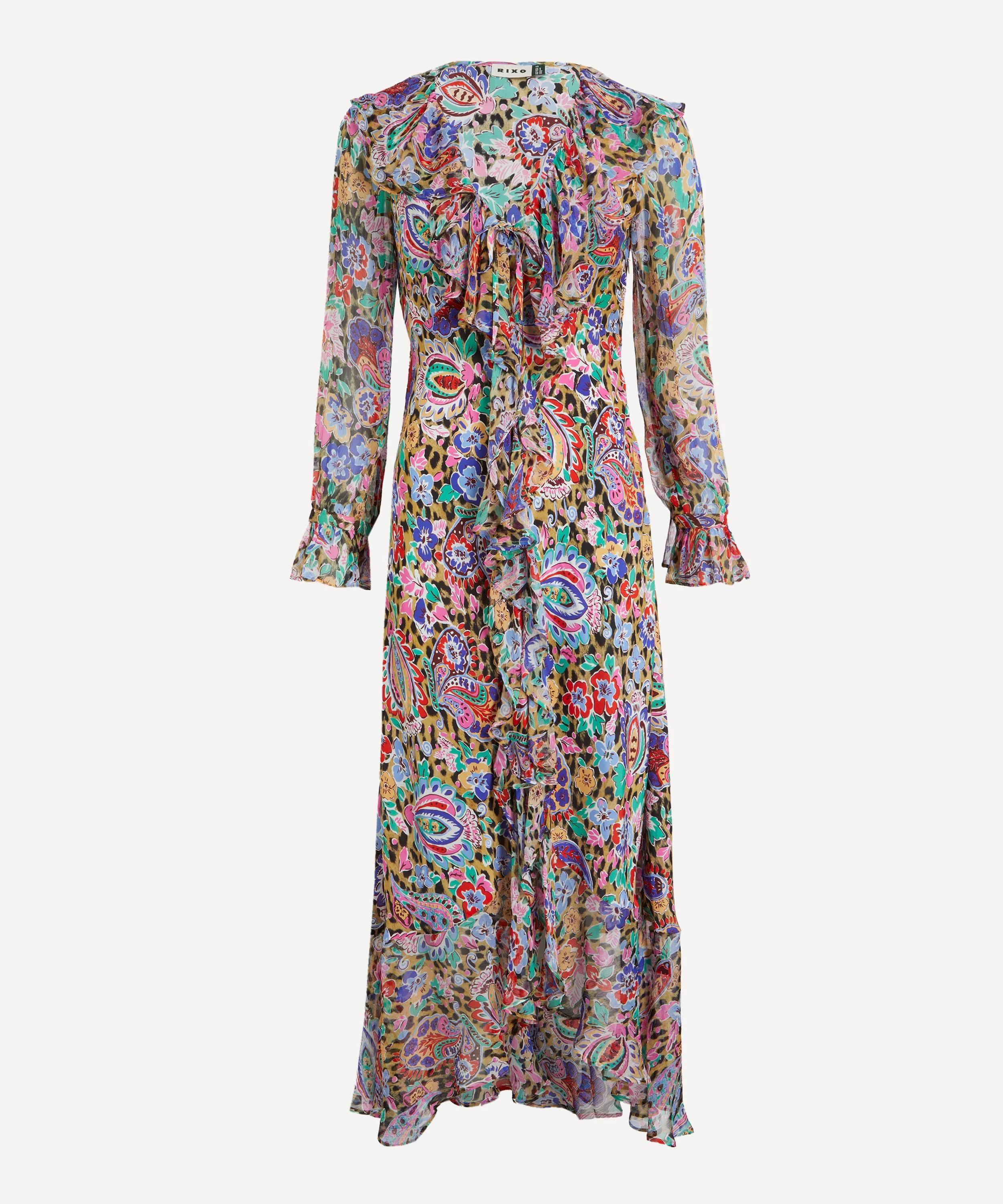 Grayce Silk Midi Dress - 1