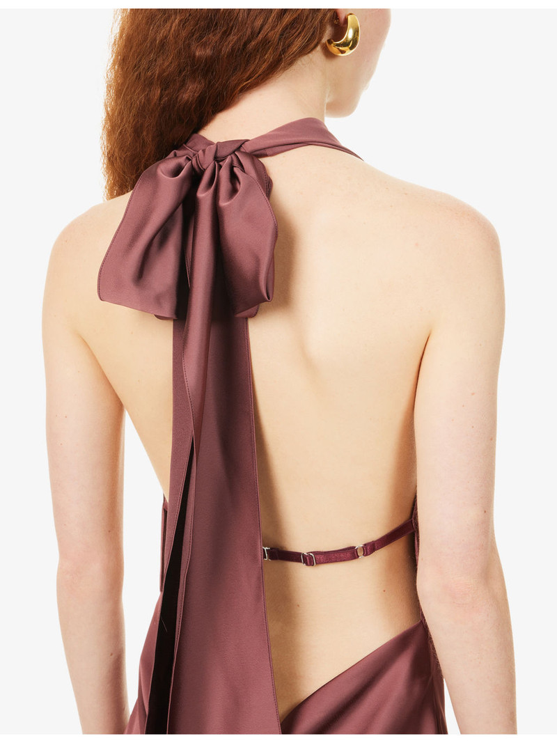 Margaret Draped Satin Mini Dress 5