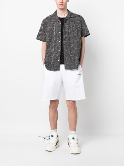 Off-White Scribble Diag print track shorts outlook