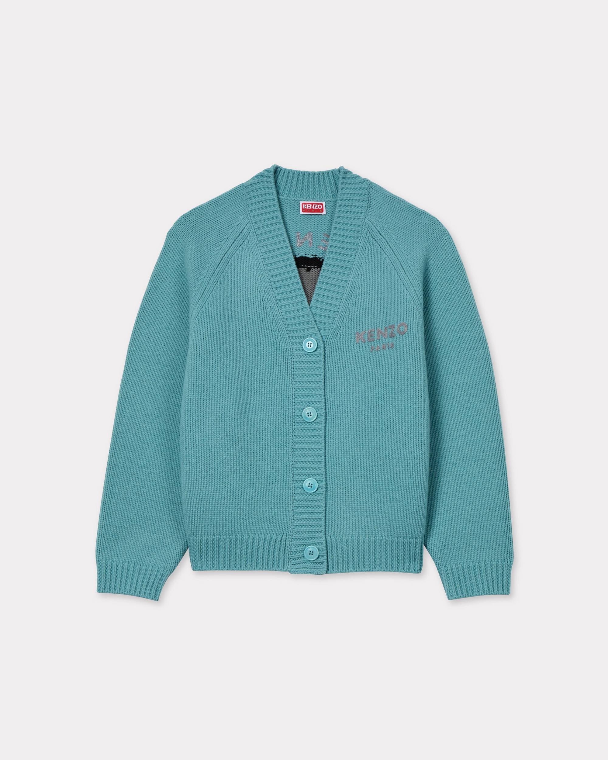 'KENZO Pop' embroidered cardigan in wool and cotton - 1