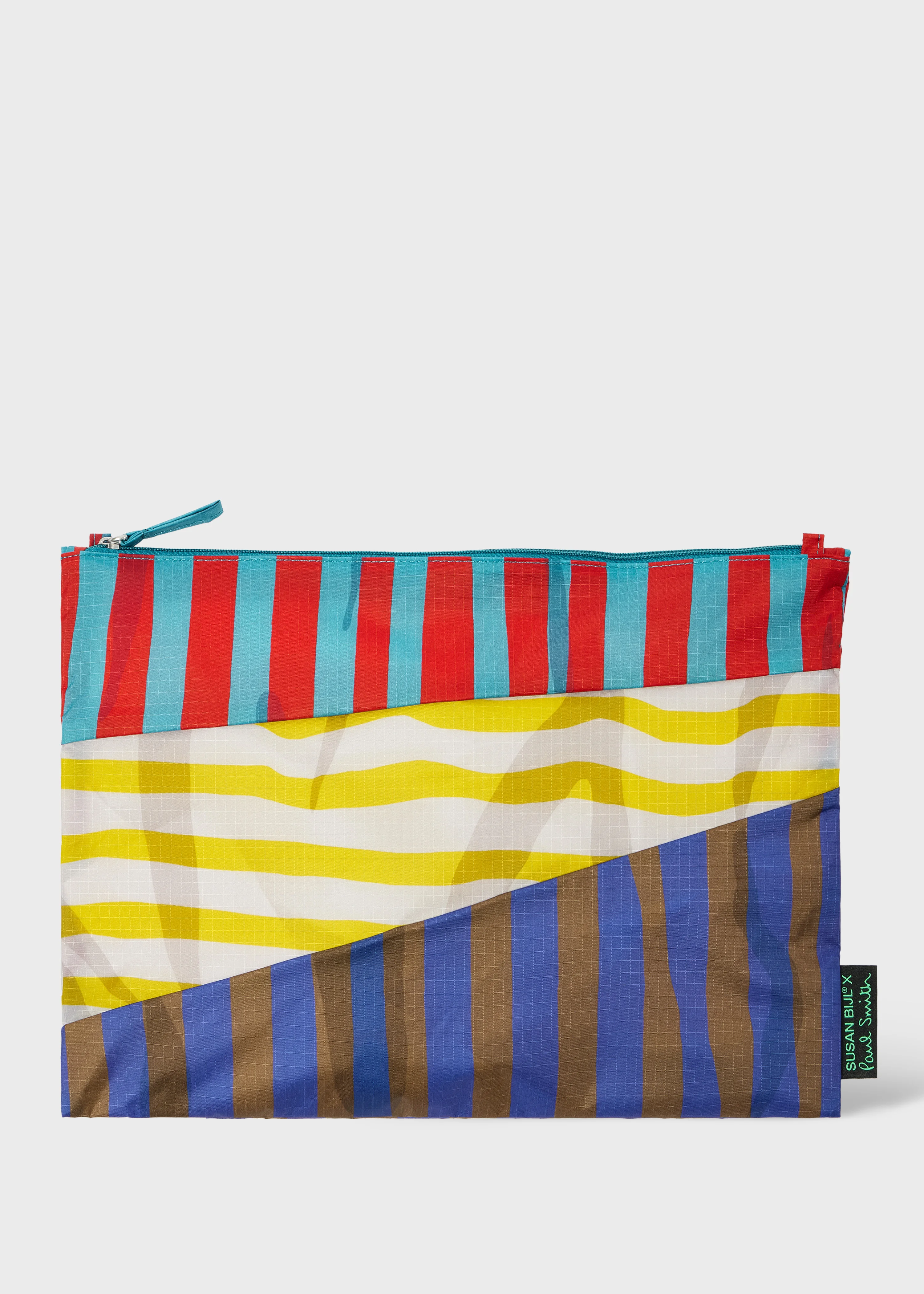 Susan Bijl x Paul Smith - Red Mixed Stripe 'The New Pouch' Large - 1