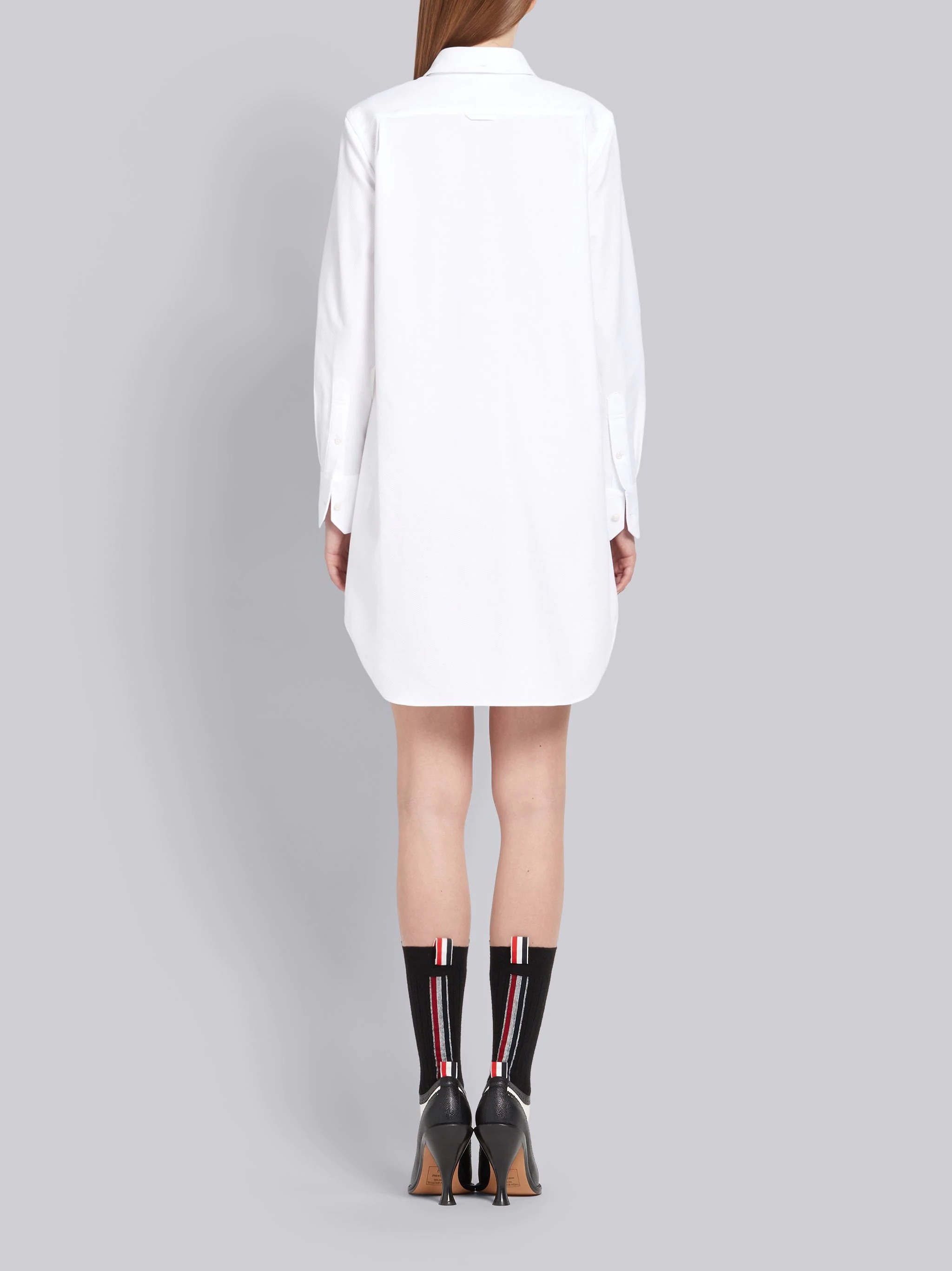 Trompe L'oeil Tie Piqué Shirtdress - 3