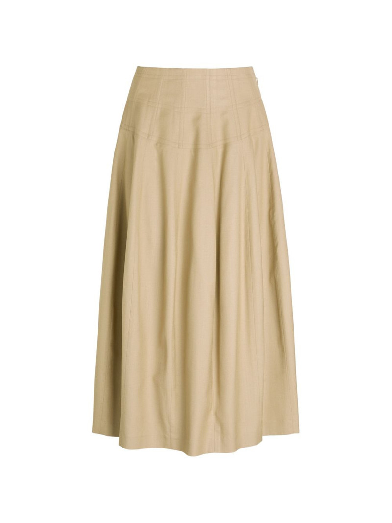 Estafenia paneled A-line midi skirt 1