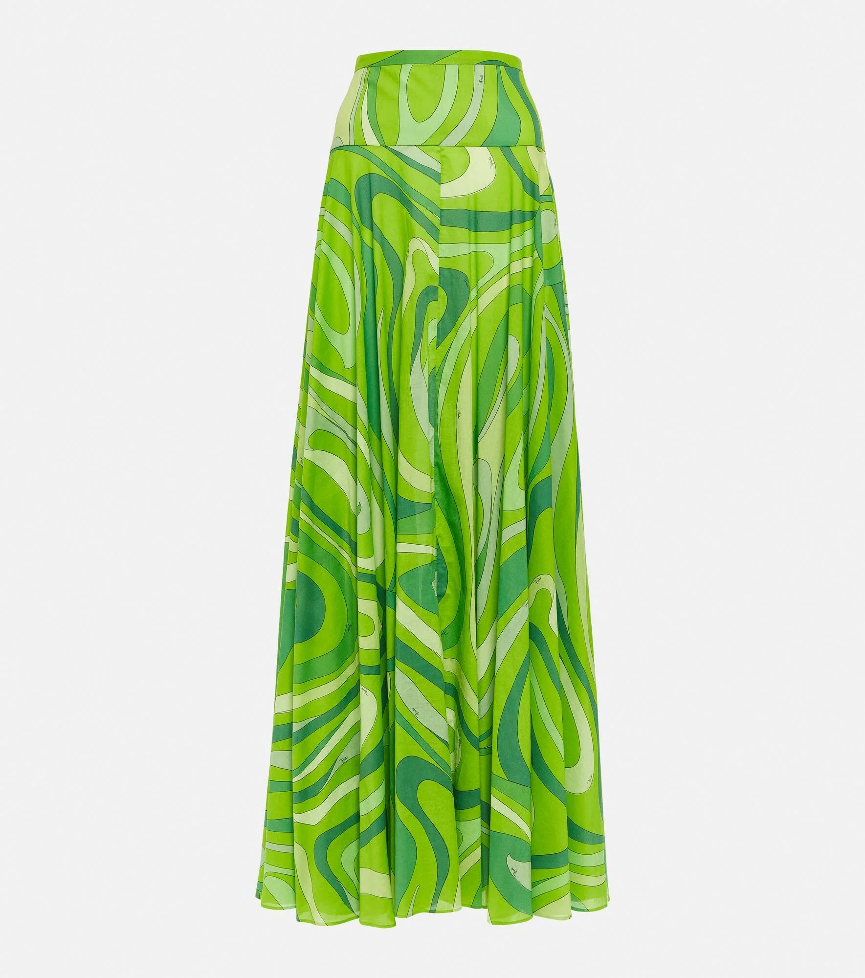 Marmo pleated cotton muslin maxi skirt - 1