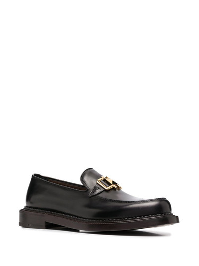 Salvatore Ferragamo Gancini and stud leather loafers outlook