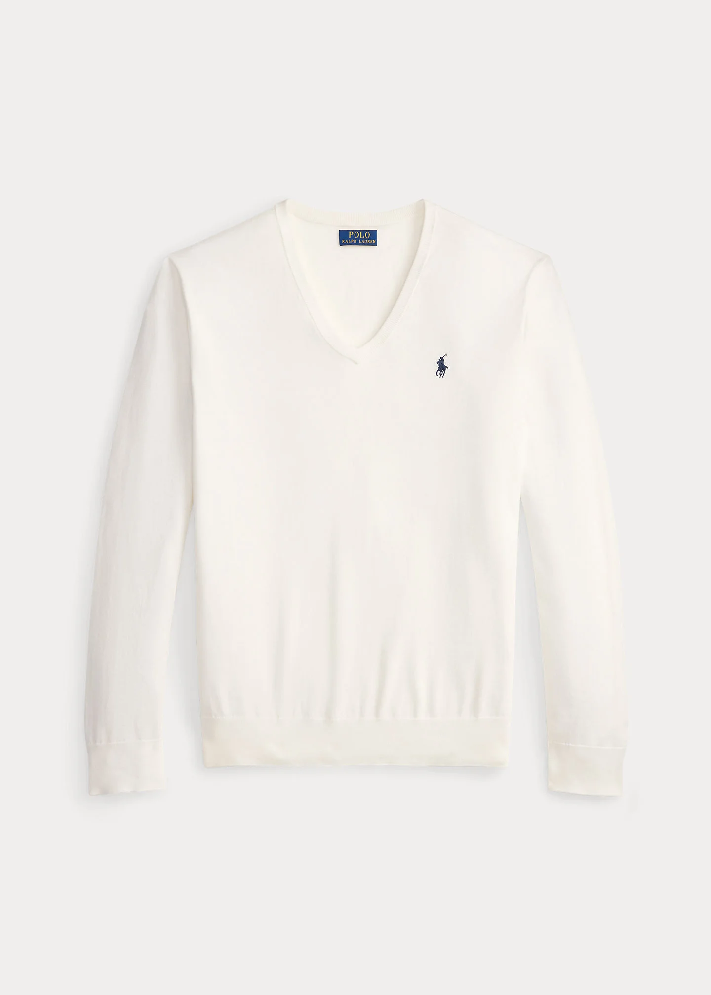 Cotton V-Neck Sweater - 1