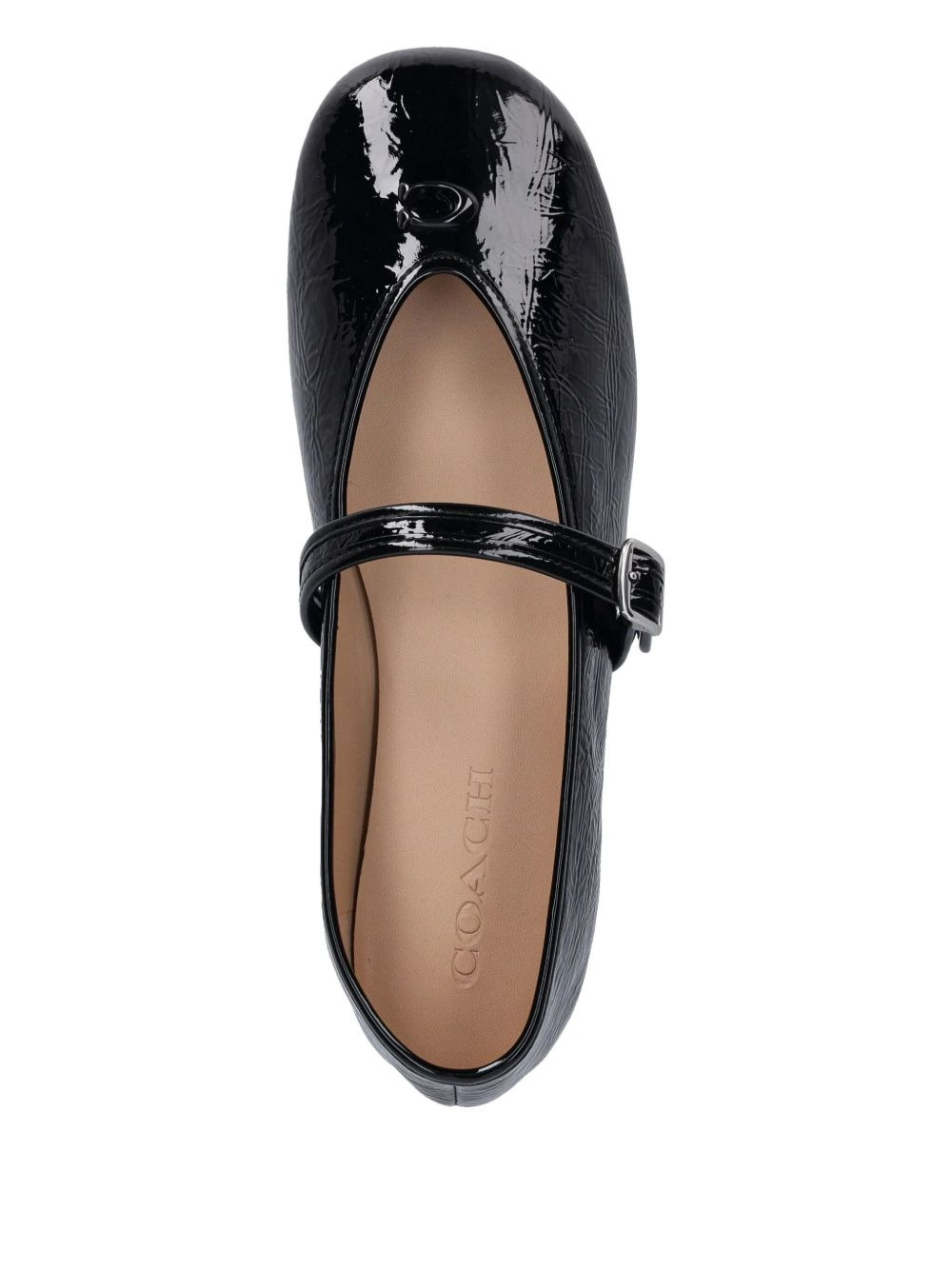 buckle patent-leather ballet flats - 5