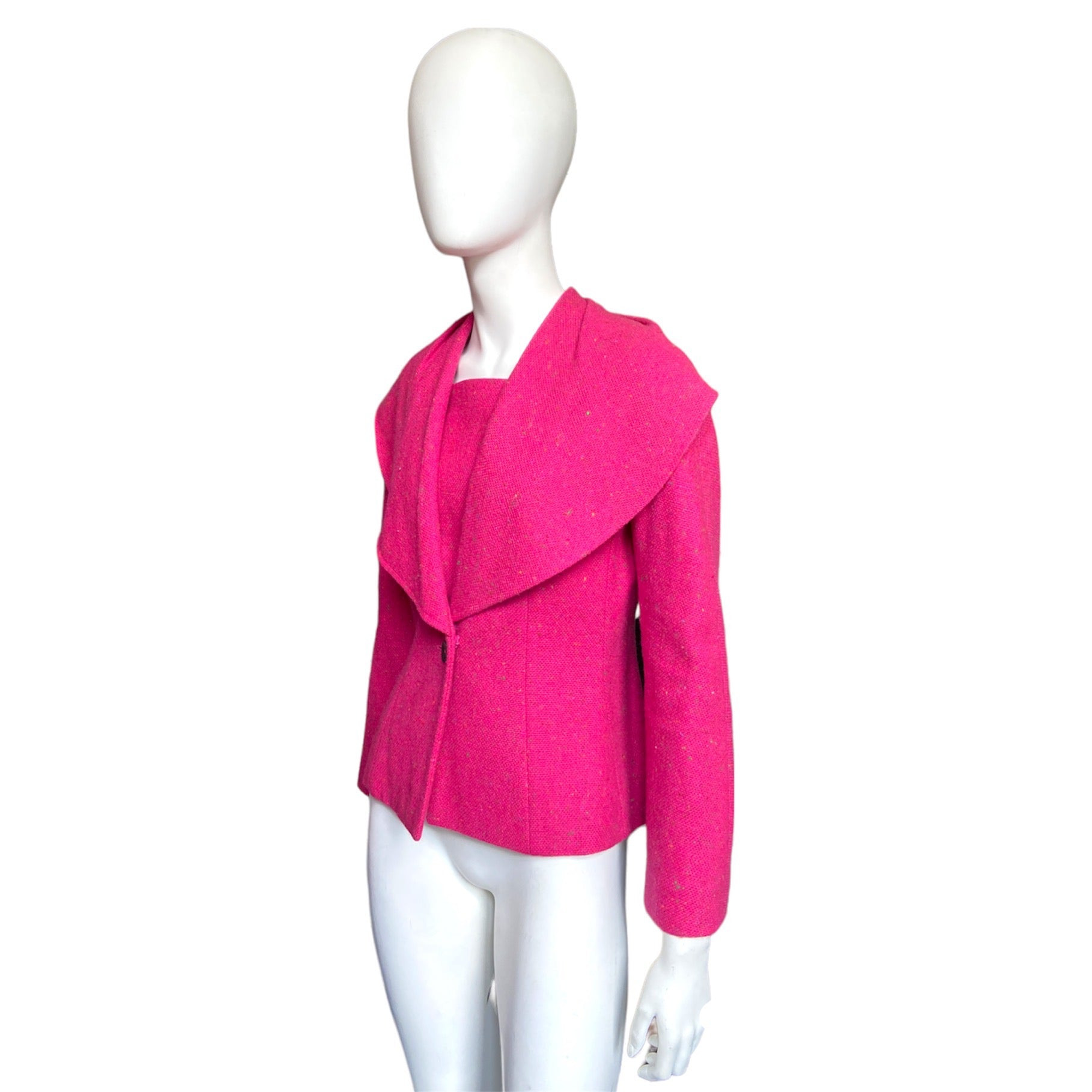 Dior fw1998 galliano pink sprinkle wool blazer coat bar jacket - 6