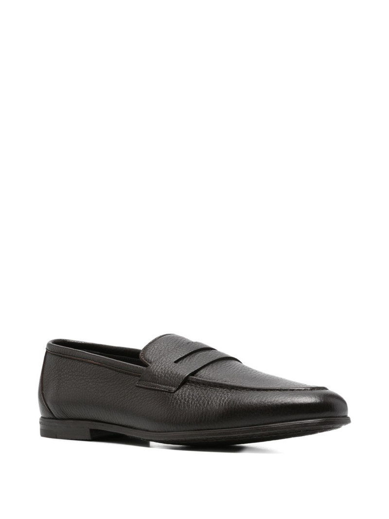 Canali penny leather loafers outlook