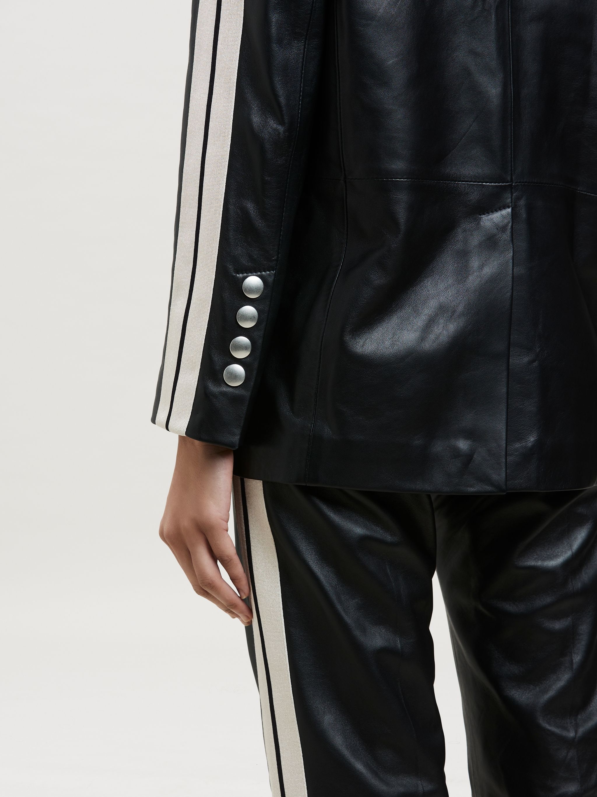 LEATHER TRACK BLAZER - 6