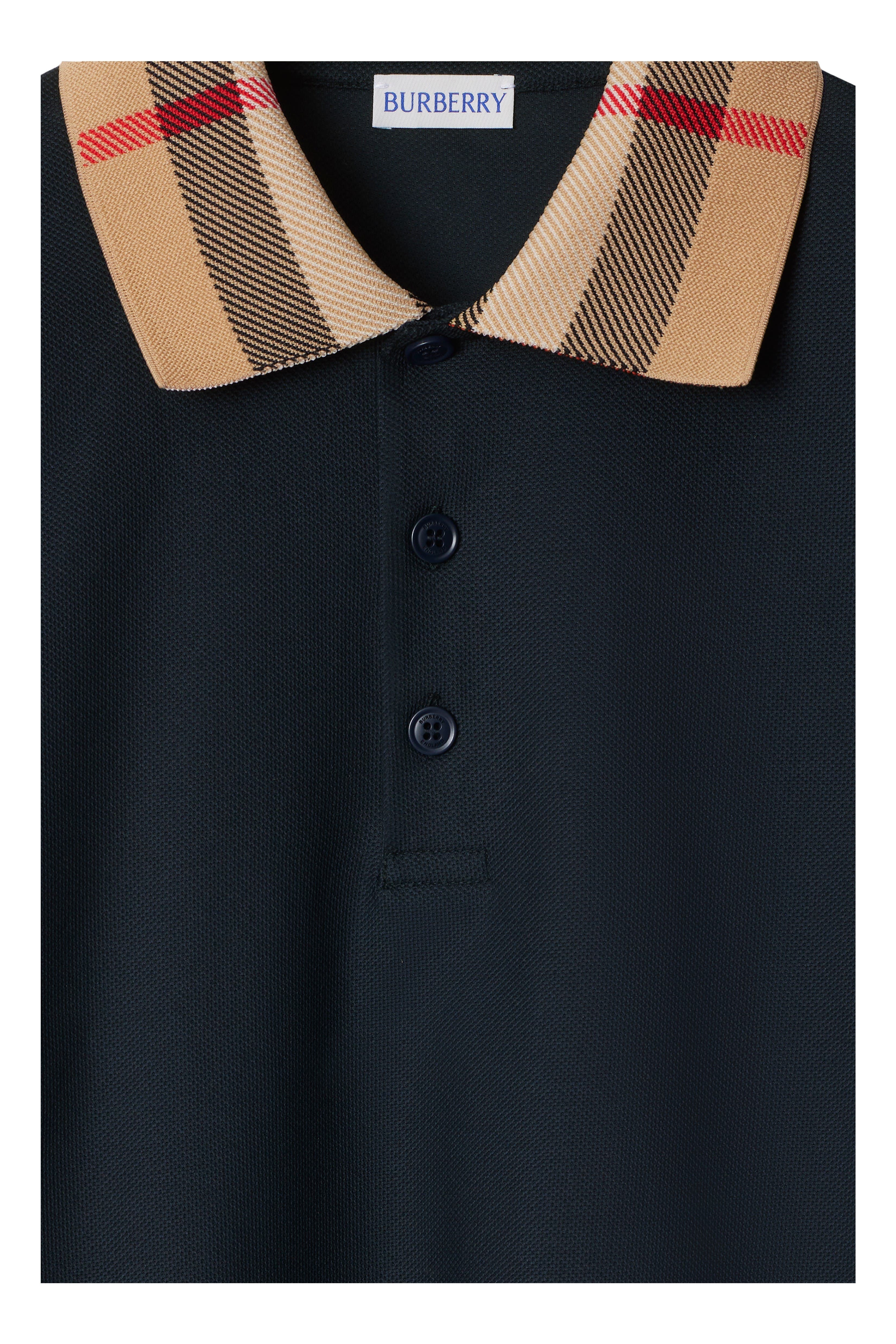 burberry Cotton Polo Shirt in Smoked Navy at Nordstrom - 5