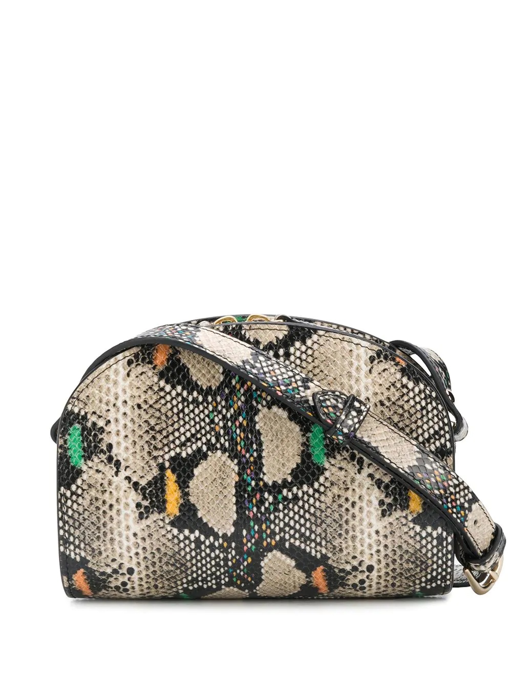 Demi-Lune Mini snake-effect bag - 1