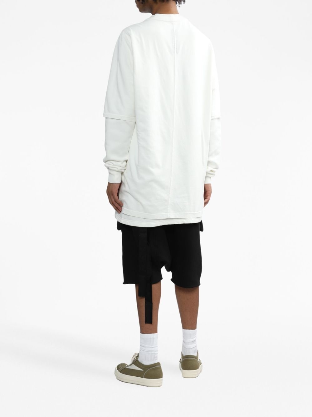 layered drawstring sweatshirt - 4