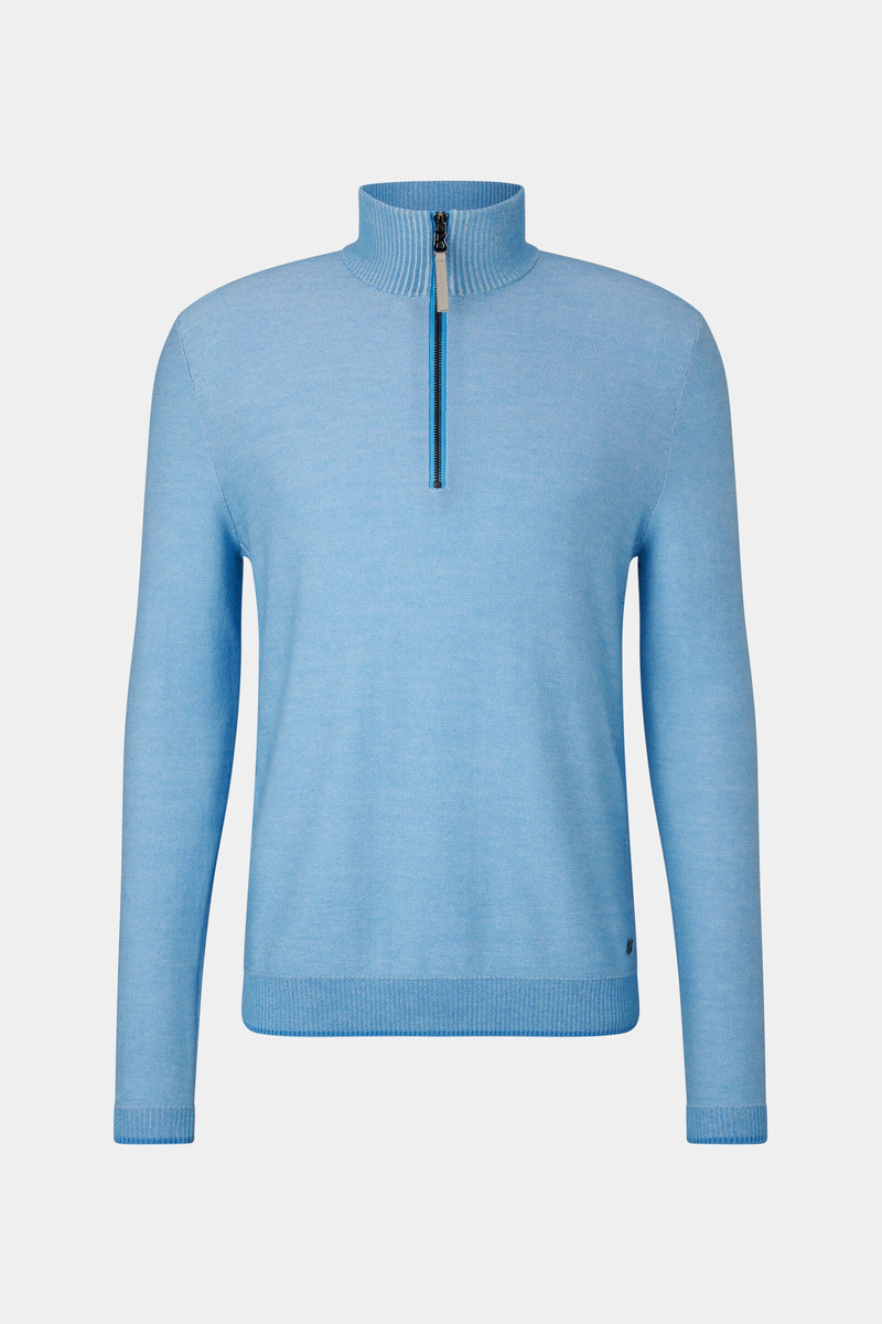 Lias half-zippered sweater in Ice blue 1