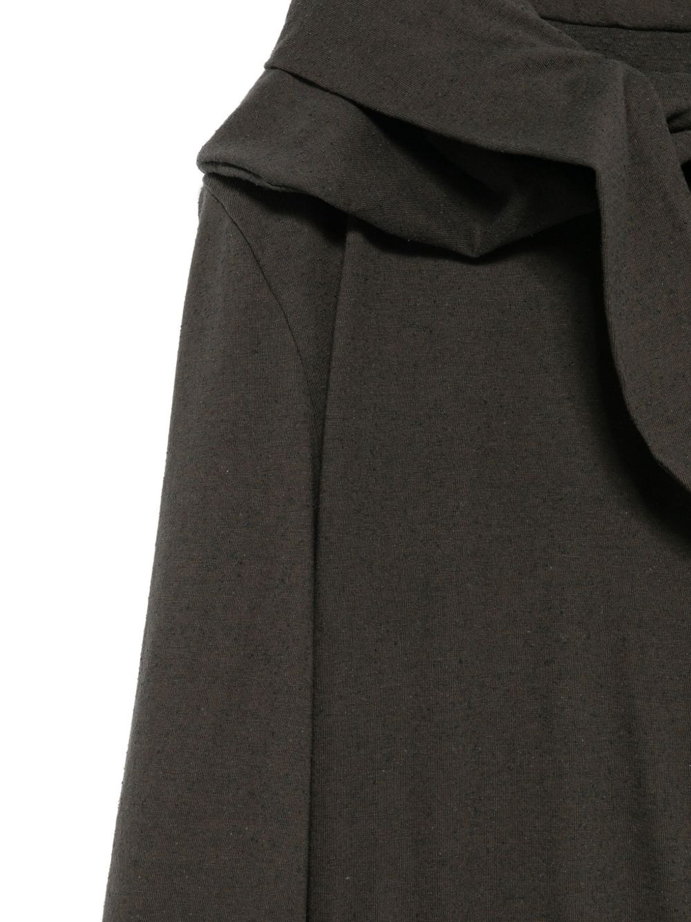 draped-neck tie-neck sweatshirt - 3