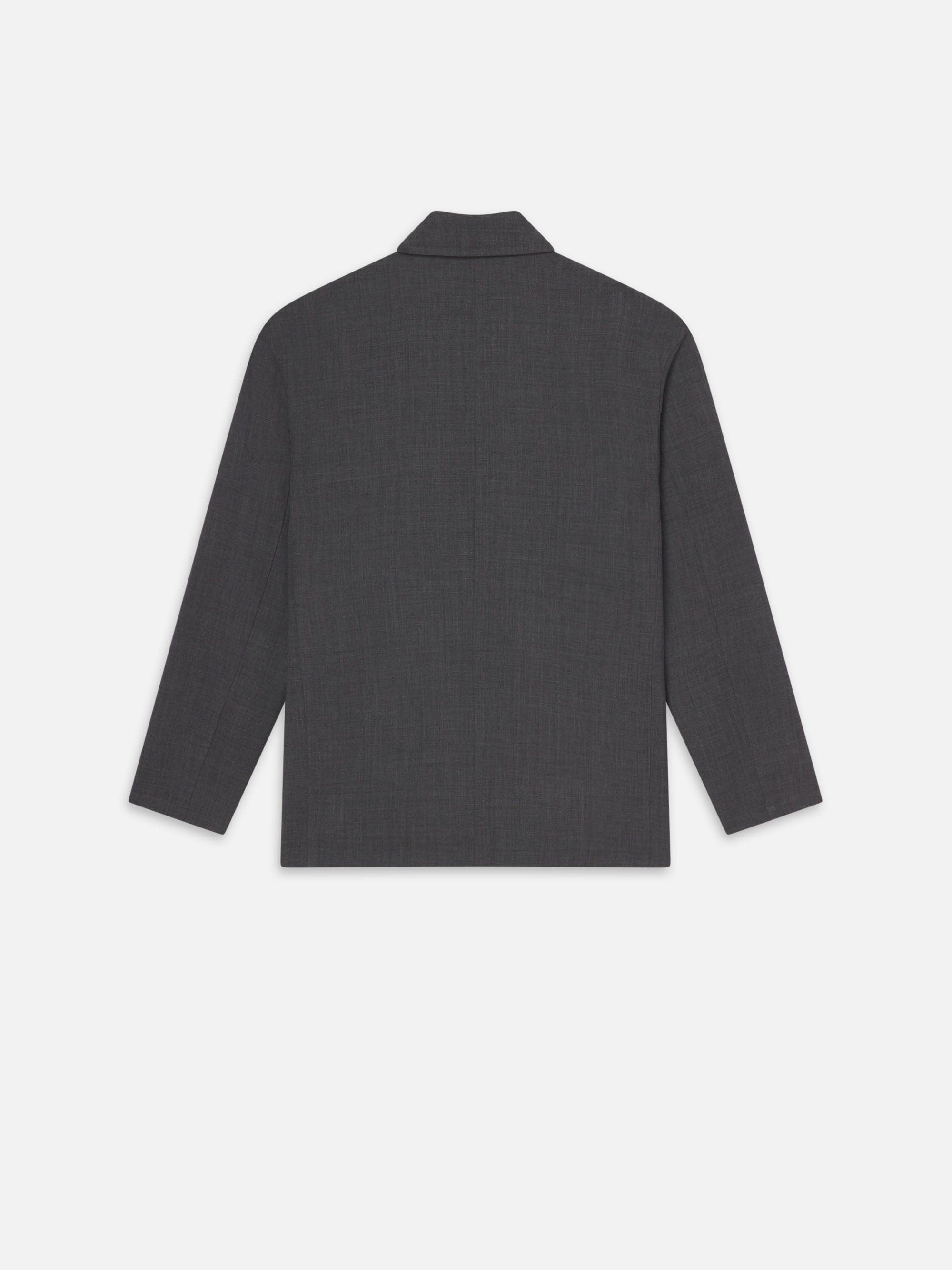 Wool Chore Coat in Charcoal Grey - 5