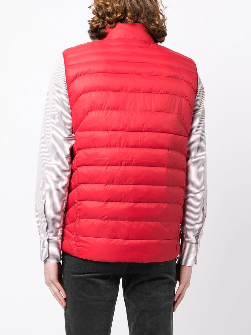 embroidered-logo insulated gilet 4