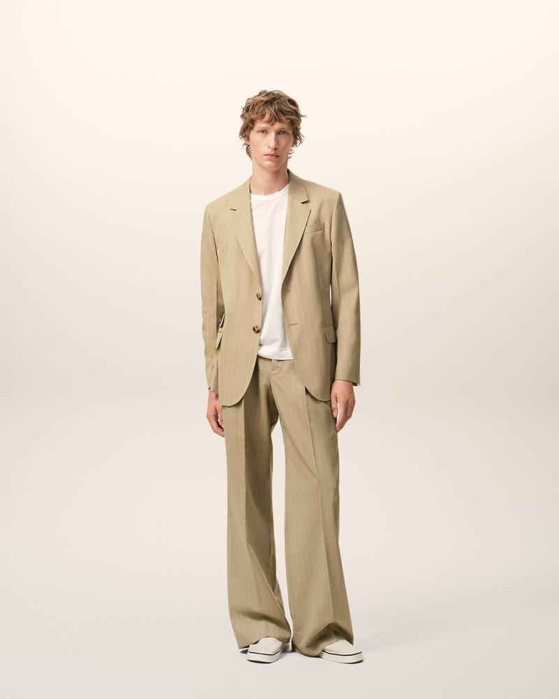 AMI Paris BEIGE NEW WOOL SINGLE BREASTED STRAIGHT JACKET outlook