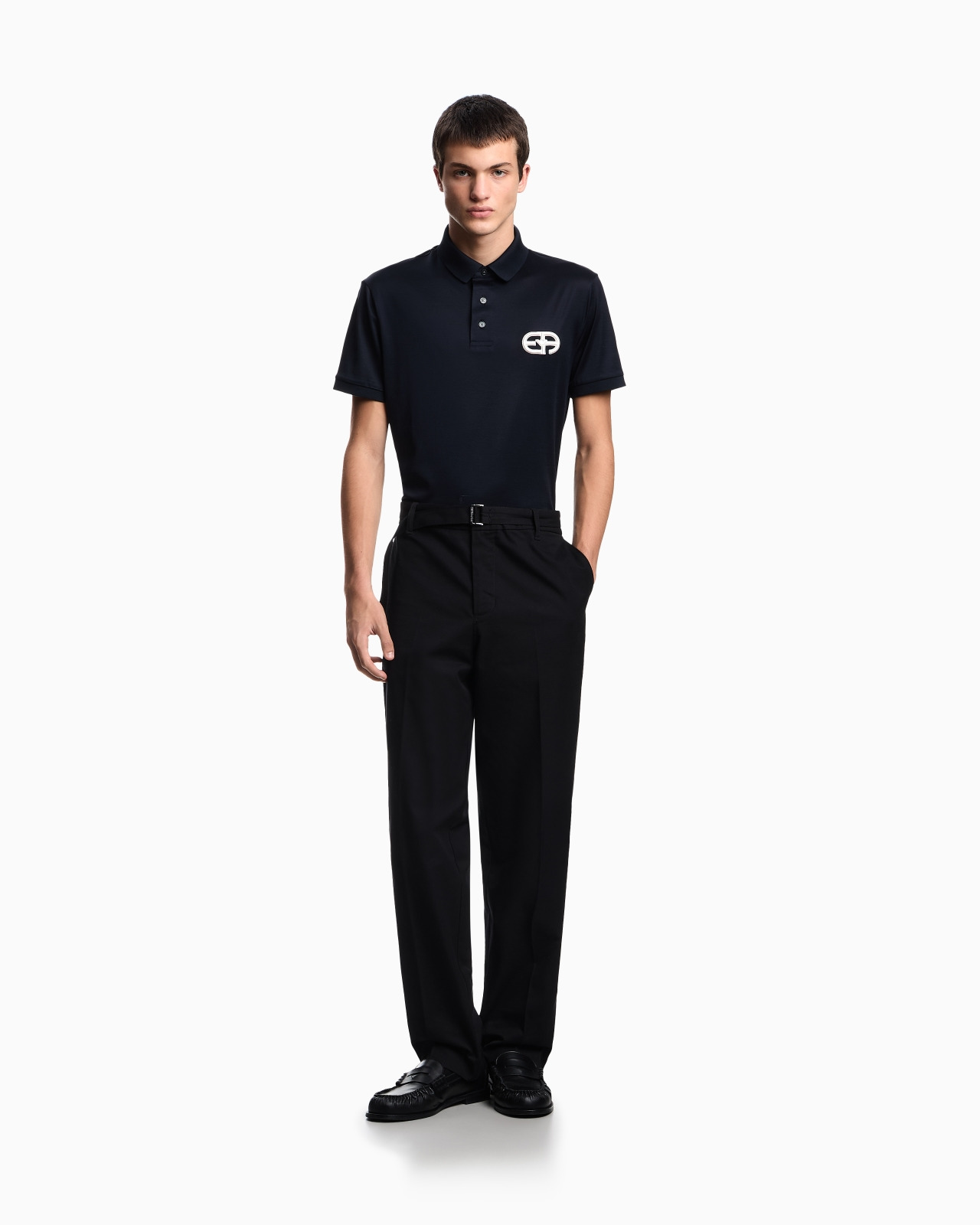 Lyocell-blend jersey polo shirt with ASV logo raised embroidery - 2