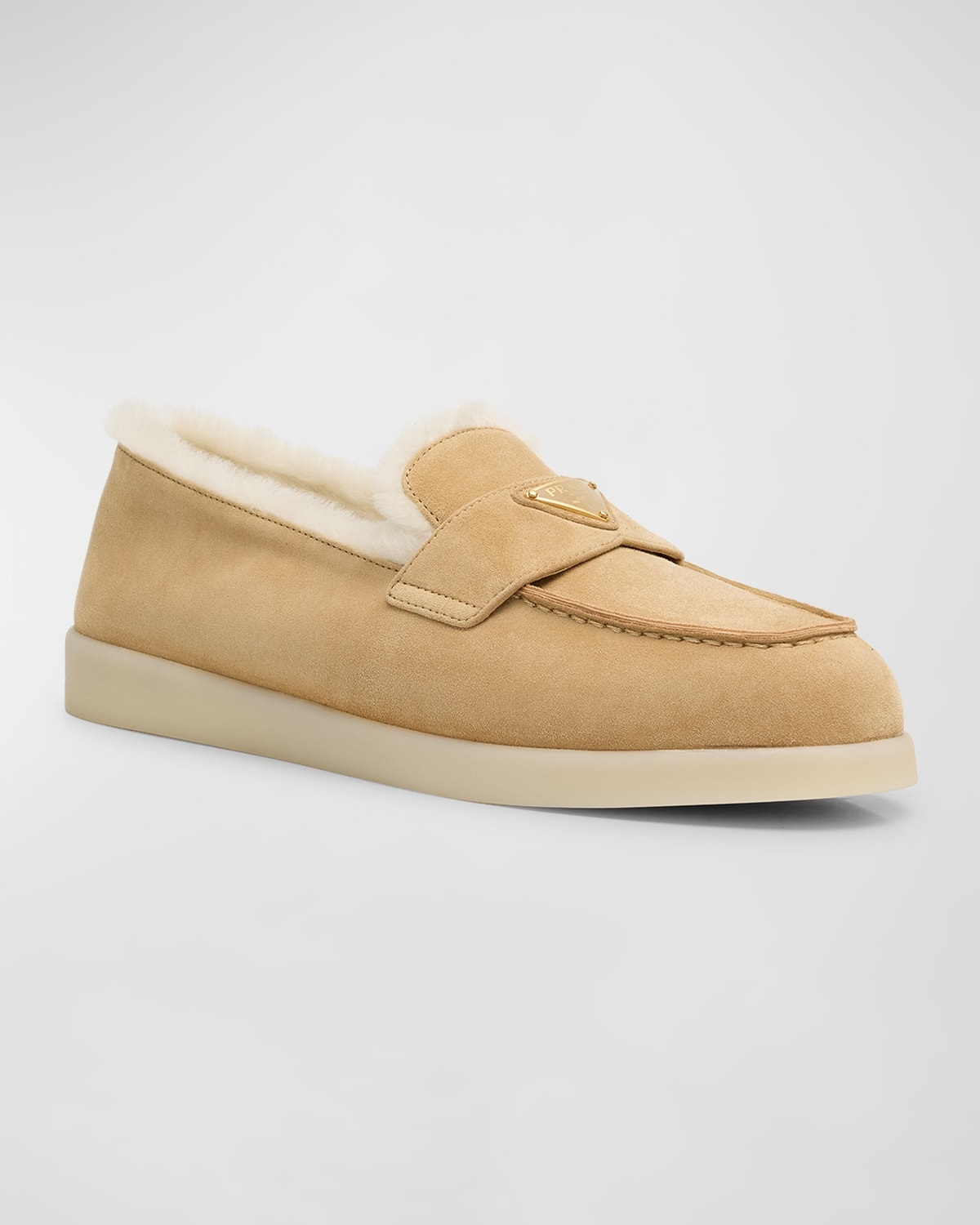 St Tropez Suede Shearling Loafers - 2