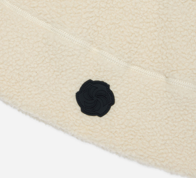 Fleece Patchwork Beanie - Ecru 3