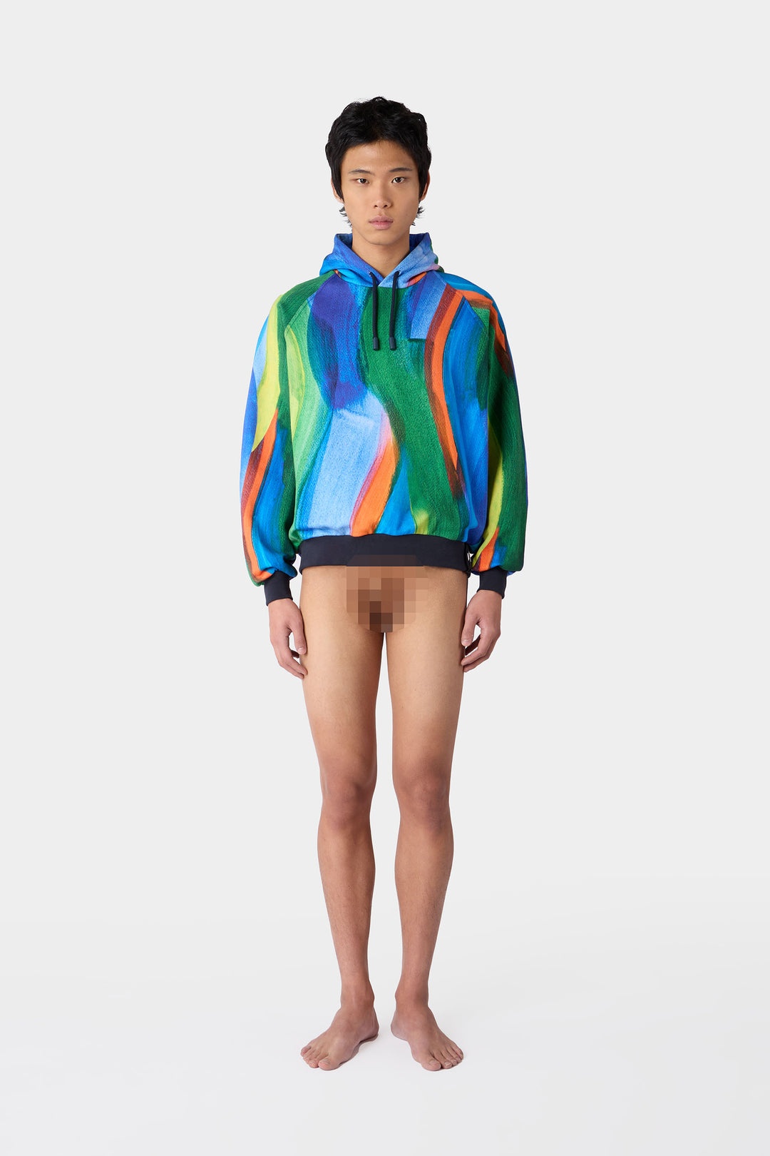 EMBROIDERED EIWS HOODIE / multicolor allover print - 6