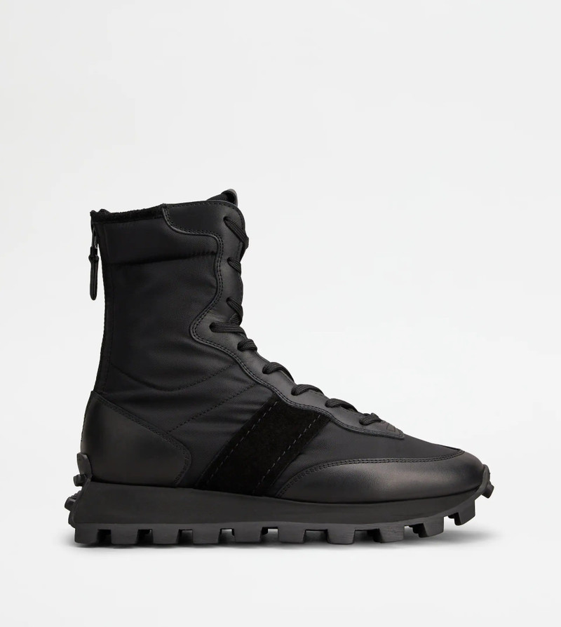 ANKLE BOOTS TOD'S 1T IN LEATHER AND FABRIC - BLACK 1