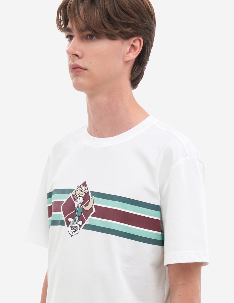 Men Swing Fox Stripe Print T-Shirt - 5