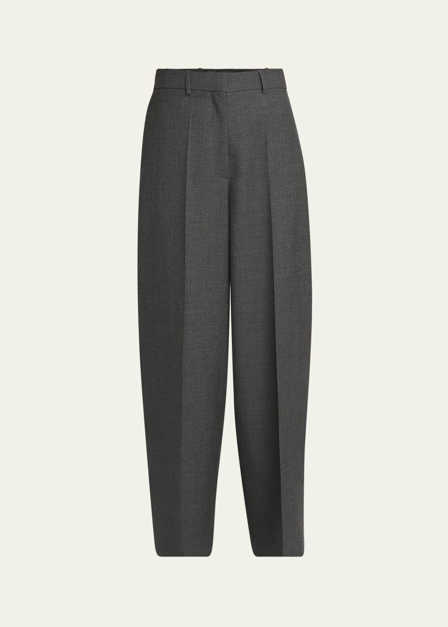 Tailored Straight-Leg Wool Trousers - 1