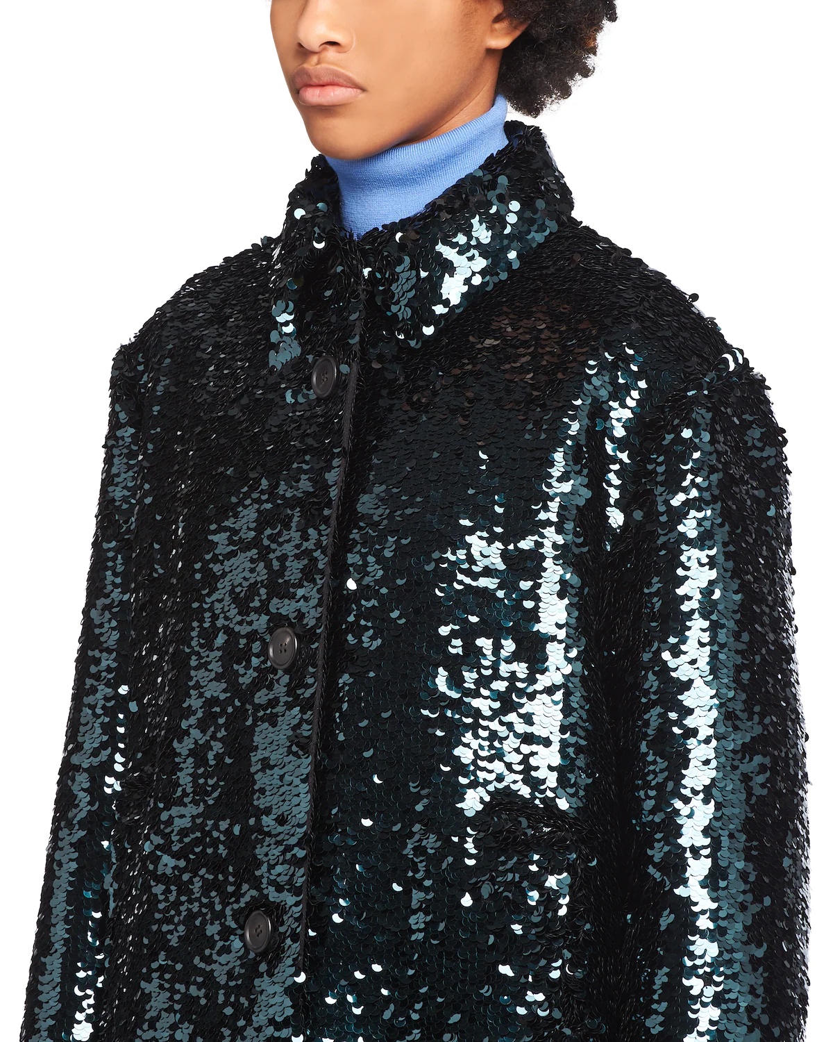 Sequin-embroidered coat - 5