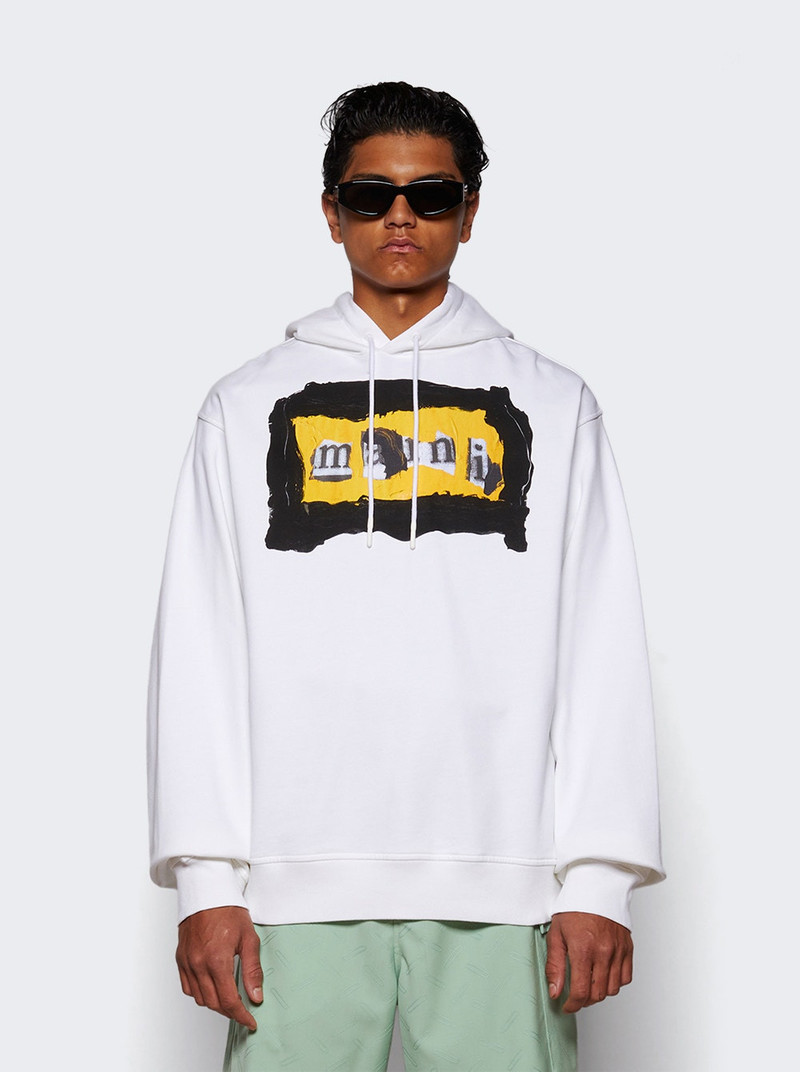Marni Painted Hoodie Lily White outlook