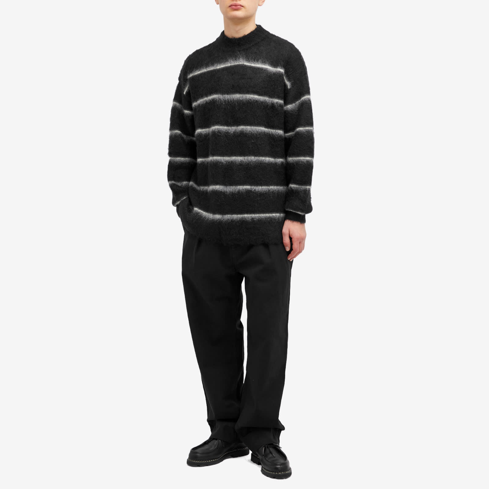 Comme des Garçons Homme Raised Stripe Mohair Sweater - 4