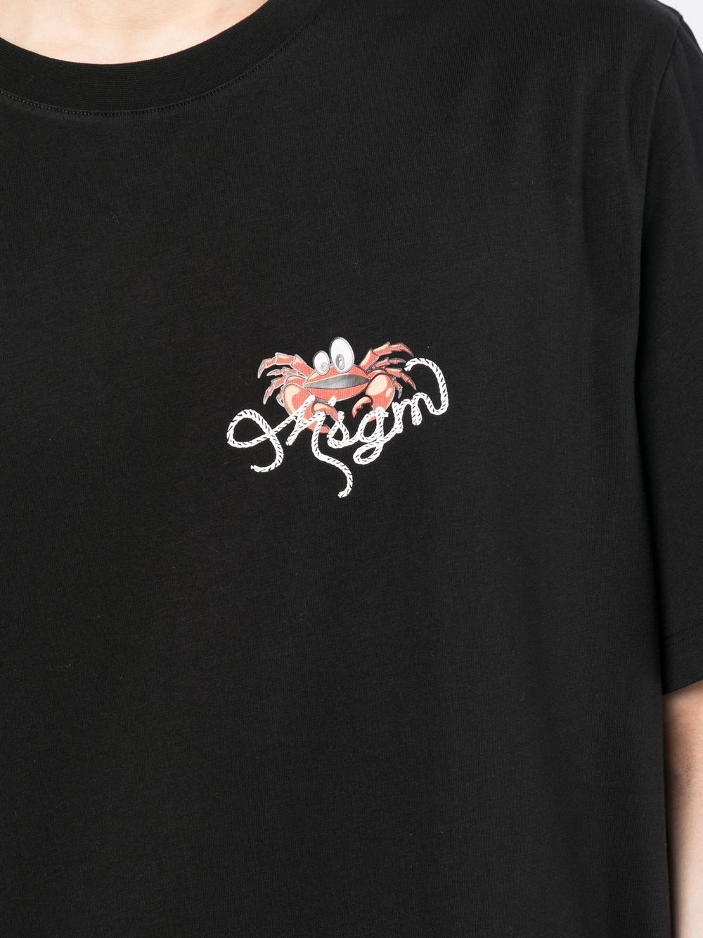 logo-embroidered T-shirt - 5