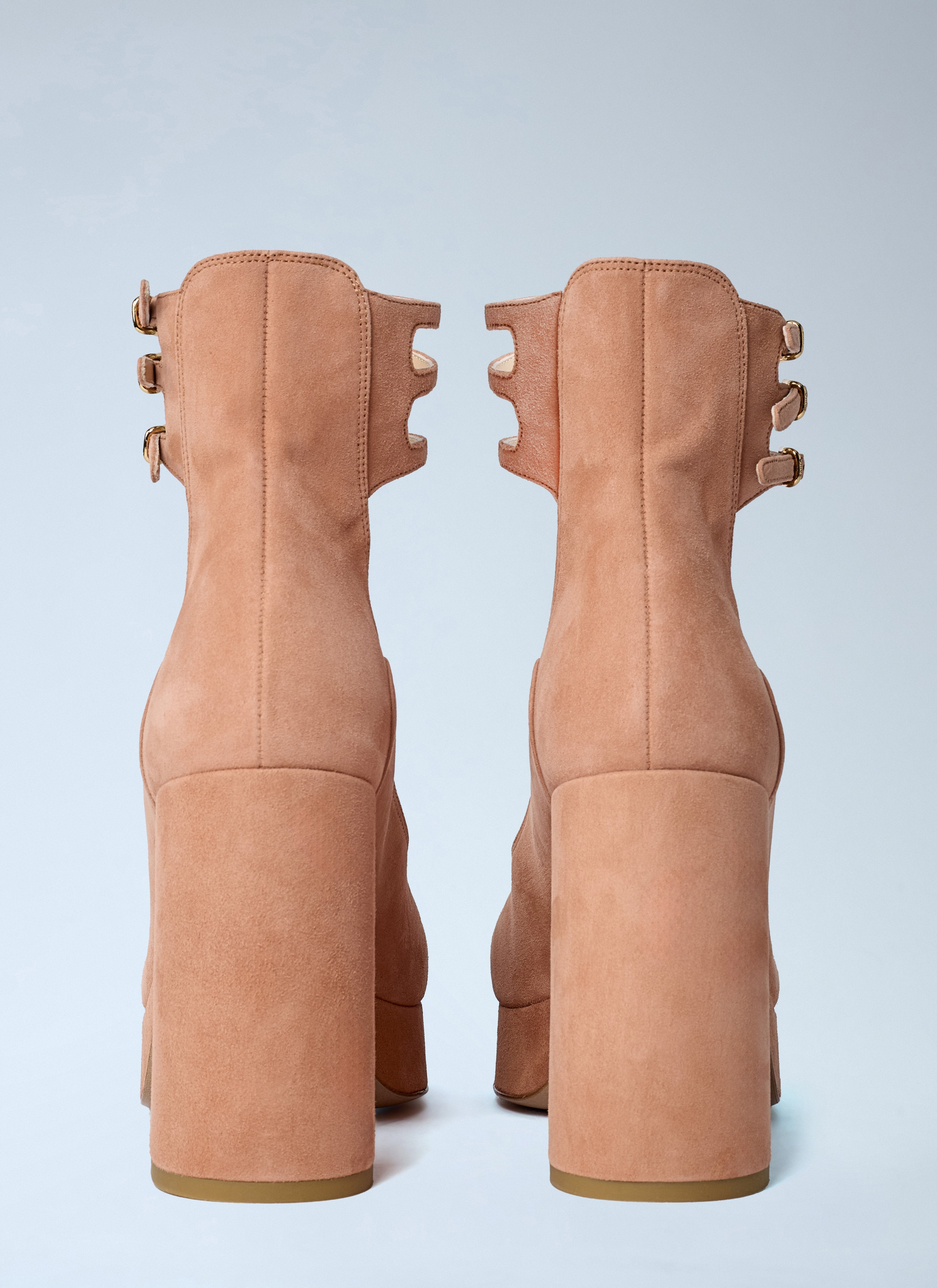 Chloé Women Loti Suede Platform Pumps - 5