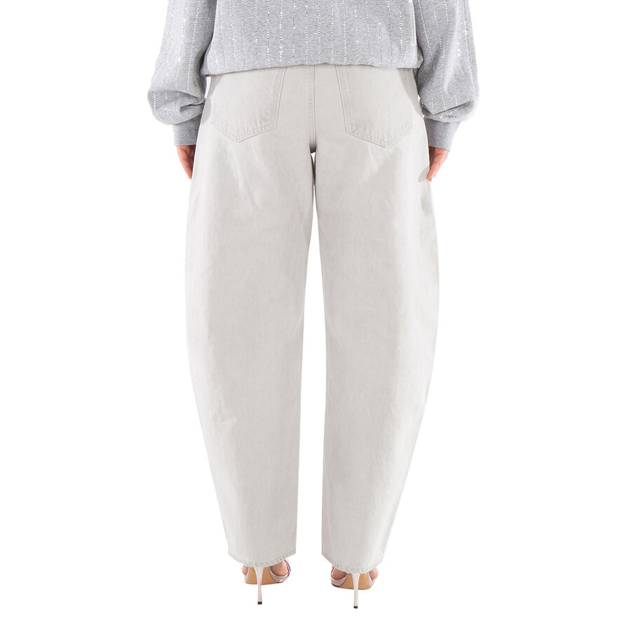 Agolde Ladies Tarnish Pale Grey Ballon Jeans - 4