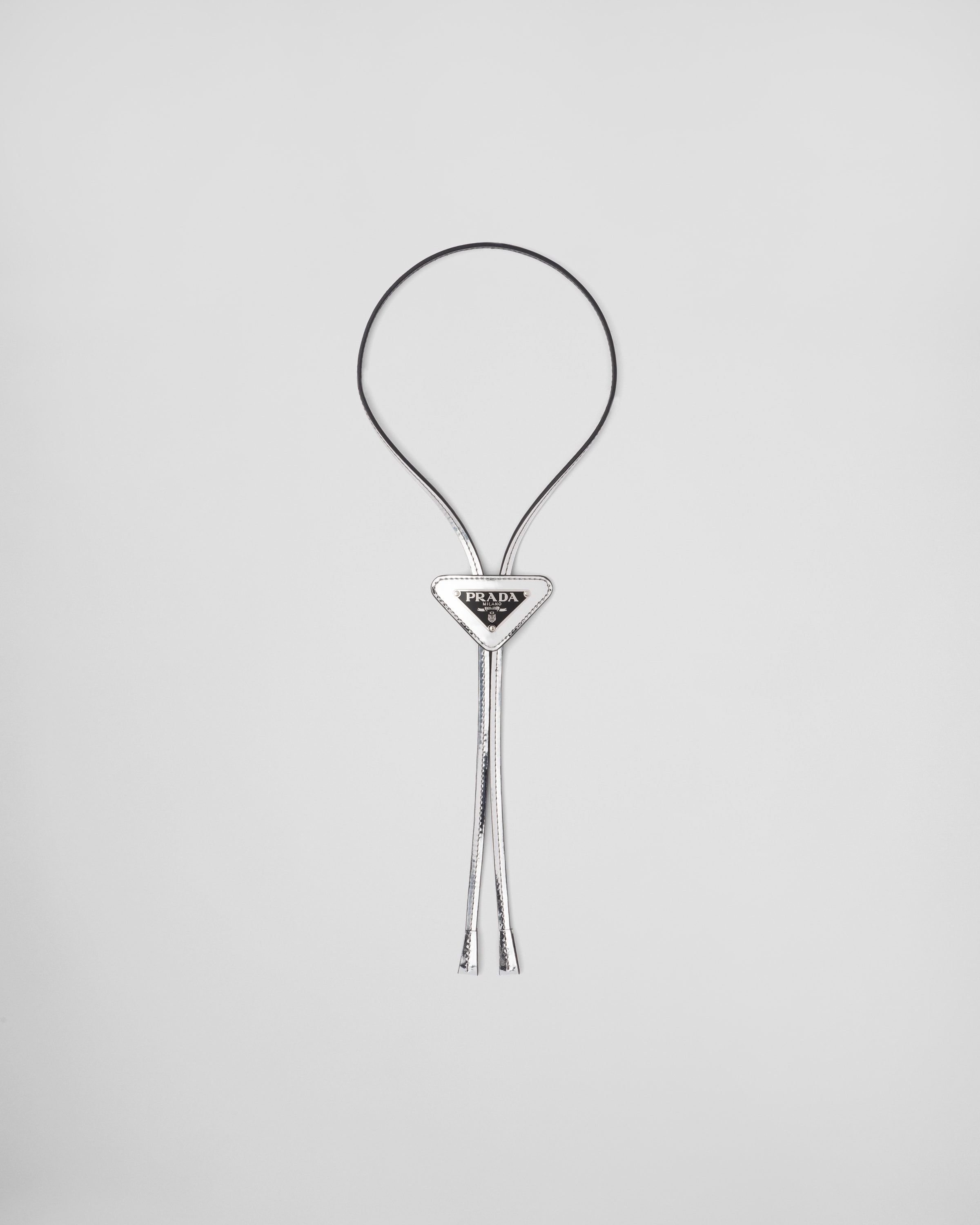 Brushed leather bolo tie - 1