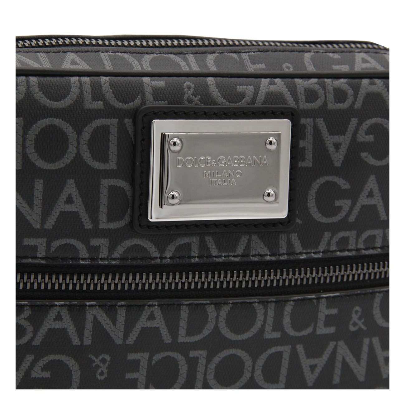 black and grey leather messenger bag - 4