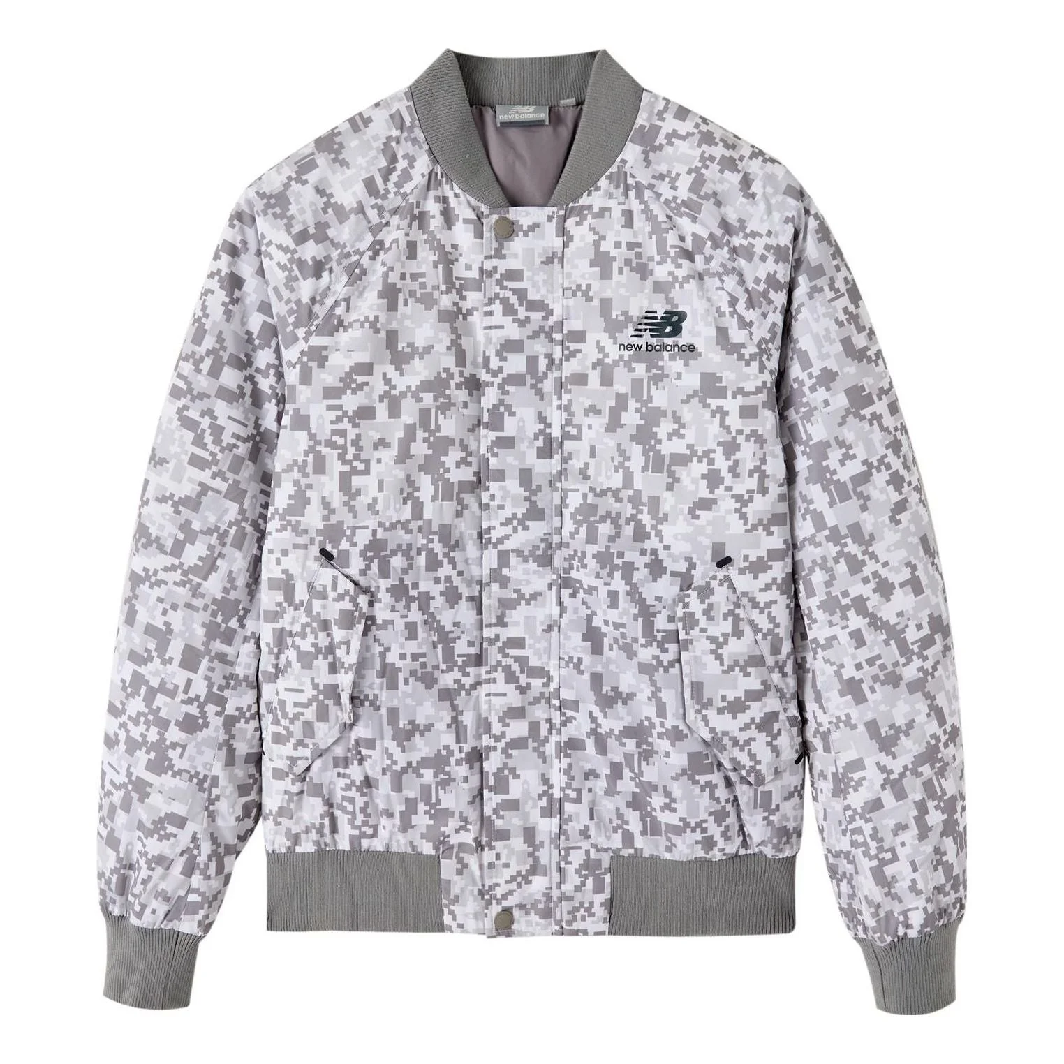 New Balance Athletic Camo Full-Zip Coat 'White Grey' NP546023-MIX - 1