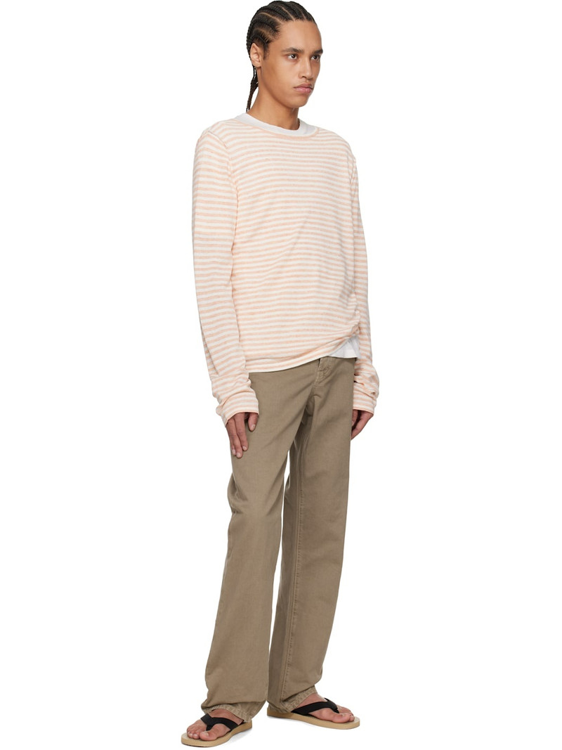 The Row Pink & White Lillard Sweater outlook