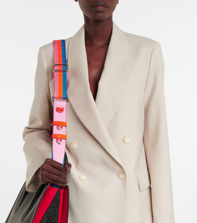 Christian Louboutin Leather-trimmed shoulder strap outlook