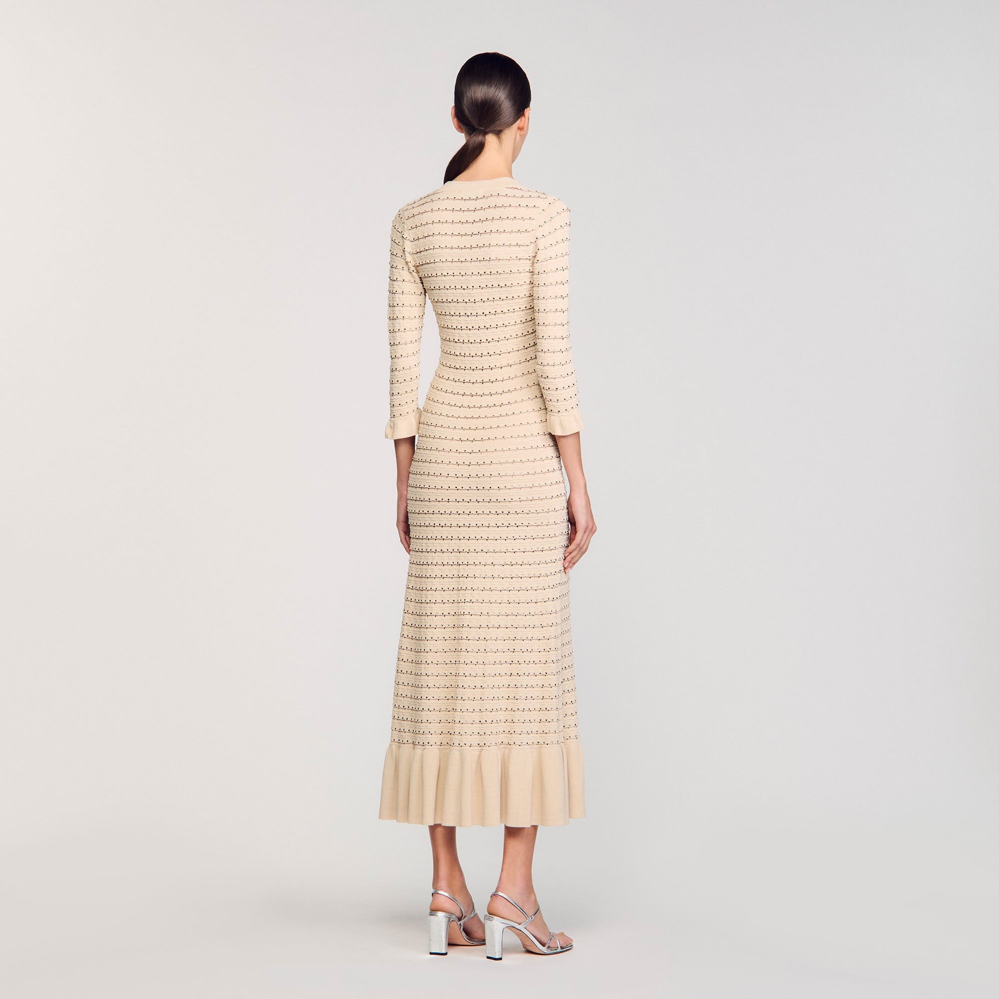 RHINESTONE KNIT MAXI DRESS - 5