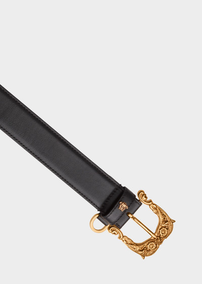 VERSACE Baroque Buckle Leather Belt outlook