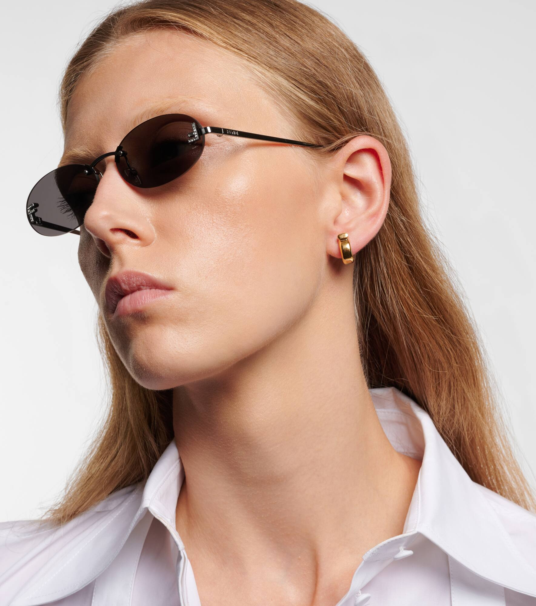 Fendi First Crystal oval sunglasses - 6