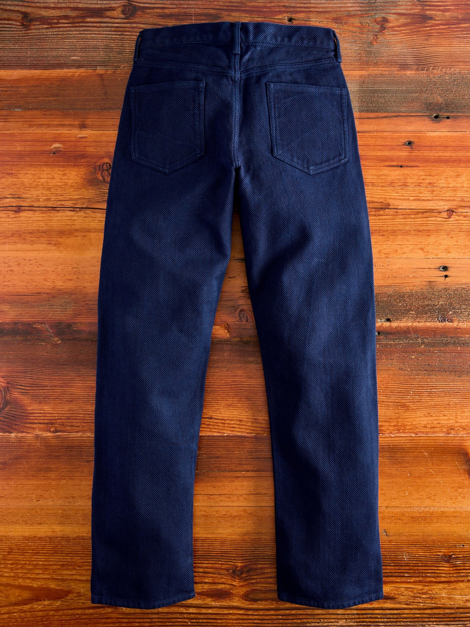 Double Cloth Sashiko Jeans in Hand Dyed Indigo - 12