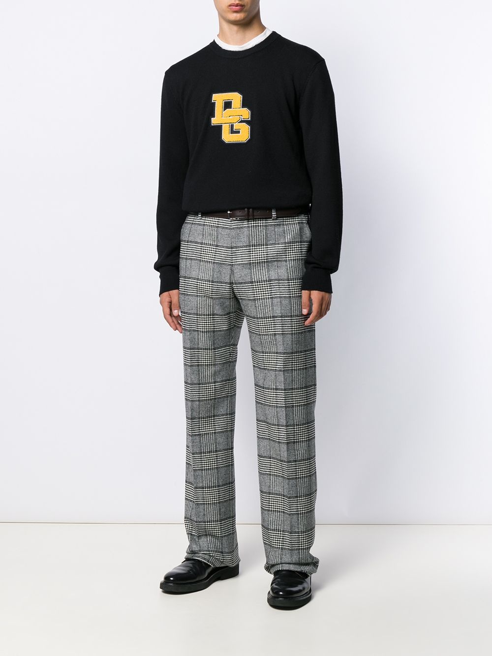 checked loose-fit trousers - 2